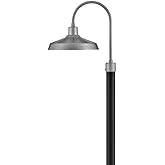 Hinkley Forge Large Outdoor Post Mount Lantern, Farmhouse, Anti-Fading, Composite, Dark Sky, Driveway Walkway or Entry, Post 