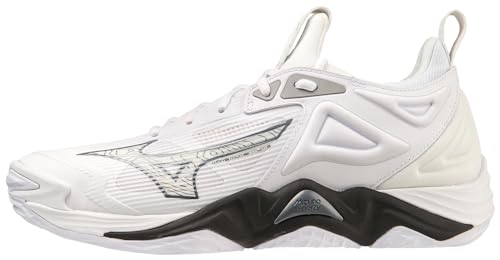 Mizuno Wave Momentum 3 Men’s Volleyball Shoe, White-Black, 17
