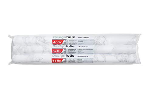 d-c fix 346-0306-3PK Decorative Self-Adhesive Film, Grey Marble, 17" x 78" Roll, 3-Pack