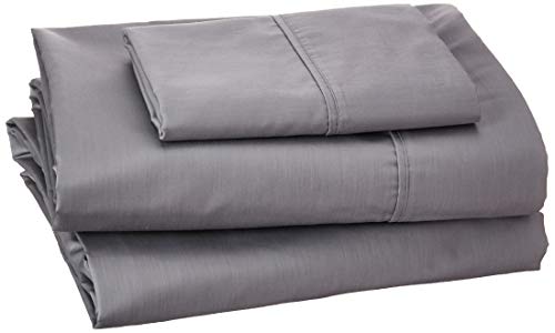 Linenspa 600 Thread Count Ultra Soft, Deep Pocket Cotton Blend Sheet Set - Twin - Stone