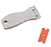 Fasmov 4PCS Razor Plastic Scrapers with 100PCS 1.5 inch Refillable Plastic Razor Scraper Blades for Scraping Labels and Decals from Glass, Windshields