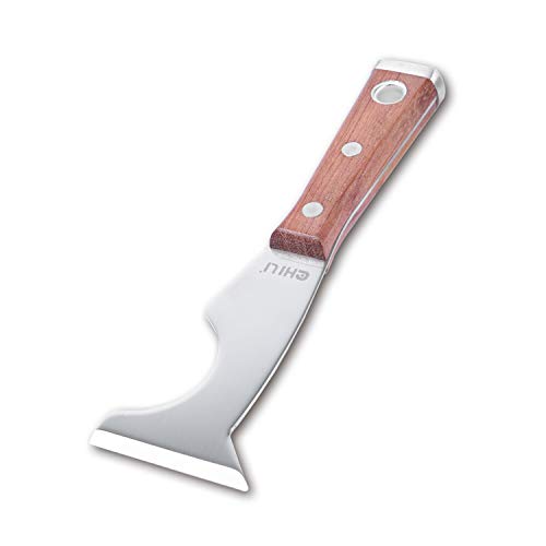 CHILI TOOLS Stainless Steel 5 in 1 Painters Tool with Wood Handle and Metal Hammer End, Made in Taiwan | Spackle Caulk Remover | Roller Cleaner | Putty Knife | Wallpaper Scraper | Can Bottle Opener - Thumbnail 7