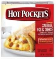 Nestle Hot Pockets Sausage Egg and Cheese Stuffed Sandwich, 9 Ounce -- 8 per case.