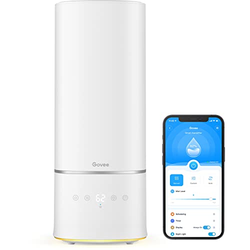 Govee 6L Smart Humidifiers for Bedroom Large Room Plants, Top Fill Cool