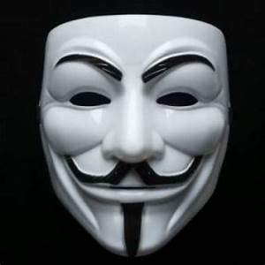 MVR TRADERS Mashoor Party Maker® Vendetta Comic Anonymous Face  (White)