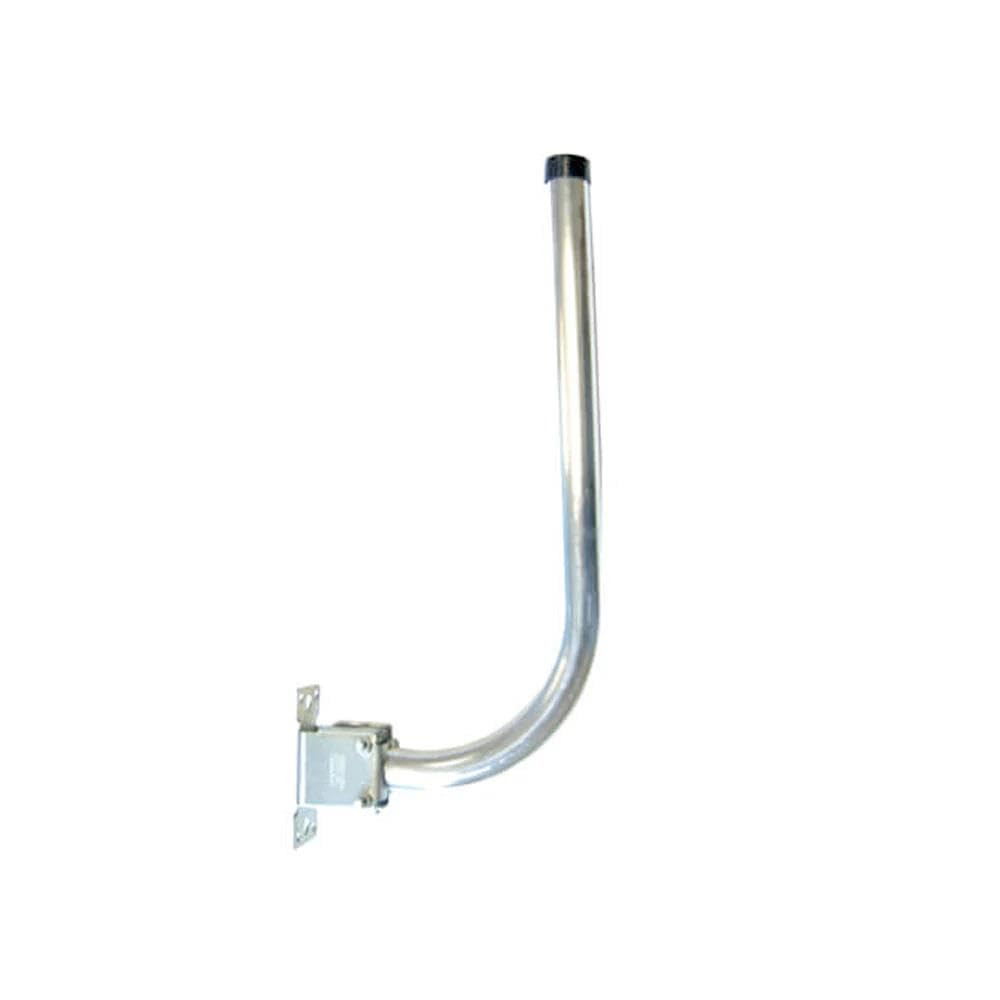 KUMA J Pole Antenna Mount - 20 inch Steel Universal Aerial Pole for Outside TV Wifi Wireless Bridge Access Point Satellite Dish for Home Motorhome Caravan Boat - Attic Roof Wall Mounting Bracket