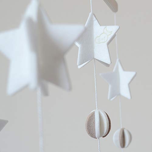 Baby Crib Mobile by Sorrel & Fern- Moon, Stars & Planets Nursery Decor | Crib Mobile
