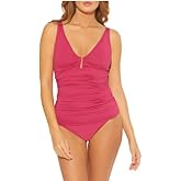 Bleu Rod Beattie Womens Swimwear Ruched U-Wire Tankini Pink 12