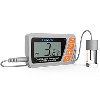 Elitech VT-10 Termómetro de vacuna con sonda de glicol ...