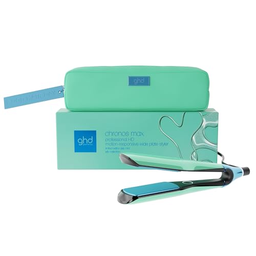 - Lisseur cheveux ghd Chronos Max - Fer à lisser professionnel (Menthe gelée) Collection Jelly - 3x plus rapide sans dommage thermique - Lisseur boucleur Plaques larges Cheveux longs/épais/bouclés