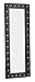 Kings Brand Furniture - Modern Upholstered Tufted Standing Floor Mirror, Black