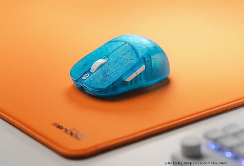 GWolves HSK Plus Lite Wireless Fingertip Grip Gaming Mouse, ~38Gram, Low Latency, PAW3399,21,000CPI, Nrf52840 High-Performance CPU, 5Programmable Btns, On-Board Memory, PC/Mac and Laptop (BlueWave)