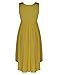 Ineffable Women's Sleeveless Pockets Casual Loose Swing Flare Dress
