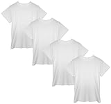 Beverly Hills Polo Club Boys' Undershirt Crew Neck T-Shirts (Pack of 4)