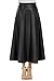 Zeagoo Women Winter Synthetic Leather High Waist Midi Maxi Long Skirt Black XX-Large