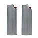 2 (Two) Brushed Metal Lighter Covers/Sleeves/Holders for Large BIC J6 lighters (Silver)thumb 3