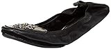 Yosi Samra Women's Orly Loafer with Rhinestone Embelishment, Black, 9 M US