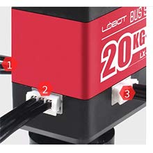 LX-224 Serial Bus Servo with Bracket, 3 Connectors