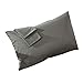 Travel Pillow Case 12x16 Size Egyptian Cotton Set of 2 Zipper Closure Toddler Pillowcase 600 Thread Count 100% Egyptian Cotton Pack of 2, Travel Pillow Cover 12 x 16, Dark Grey Solid