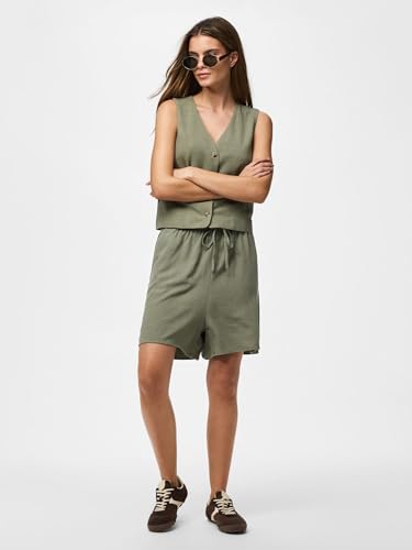 PIECES Shorts Pcvinsty HW New Wvn-Pantalones Cortos para Mujer
