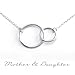 Pure 925 Sterling Silver Mother Daughter Interlocking Circle Necklace - Infinity Mothers Day Gift, Mother of the Bride Gift, Great Necklace for Teen Daughter