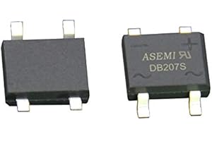 (Pack of 20 Pieces) ASEMI DB207S Thin Bridge Rectifier Diode DBS-4 Package SMD 2A1000V for Adapter…
