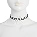 JANE STONE Choker Black Stretch Gothic Tattoo Henna Necklace (Black)