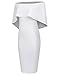 GRACE KARIN Women Off Shoulder Brides Dress Party Dress Size L White