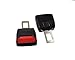 2-pack Universal Car Safety Seat Belt Seatbelt Clip Extender Extention Buckle 22mm Black