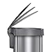 simplehuman 45 Liter / 12 Gallon Semi-Round Sensor Automatic Trash Can, Brushed Stainless Steel with Grey Plastic Lid