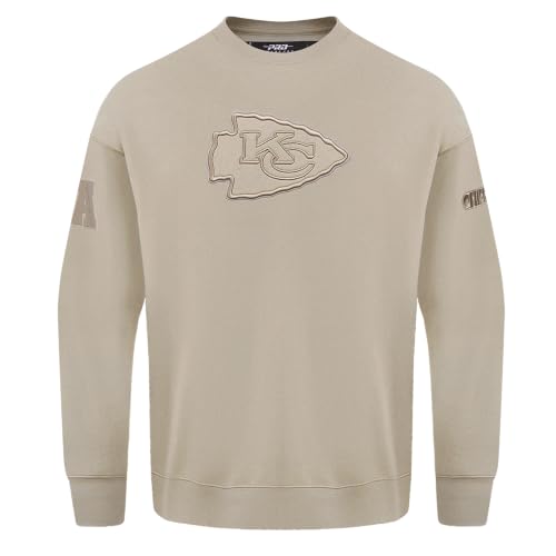 Pro Standard Mens NFL Kansas City Chiefs Neutral Crewneck Sweatshirt Taupe L