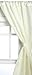 Carnation Home Fashions Fabric Bathroom Window Curtain, Ivory
