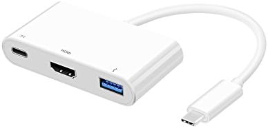 YQZH-US-46 3-In-1 USB3.1 Type-C to HDMI Video Adpater - USB3.0 Hub - PD Charging Port (Black,4K2K)
