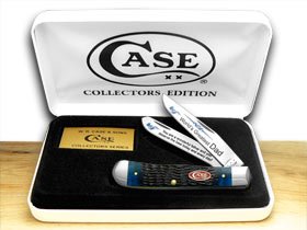 CASE XX Jigged Blue Bone World's Greatest Dad 1/600 Trapper Pocket Knife Knives - Thumbnail 2