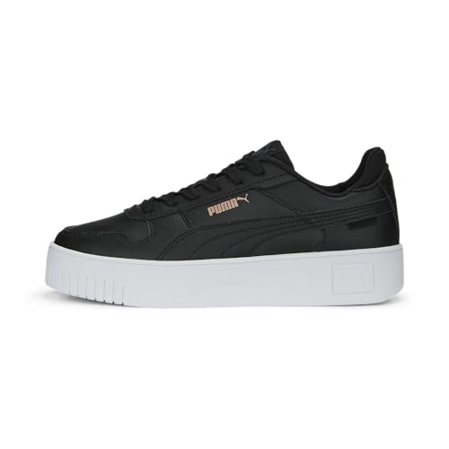 Damen Carina Street Sneaker, Black Rose Gold White Metallic, 36 EU