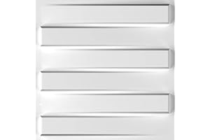 Art3d Plant Fiber 3D Wall Panels for Interior Decoration in Primitive White BLADET Design, Pack of 12 Tiles 32 Sq Ft