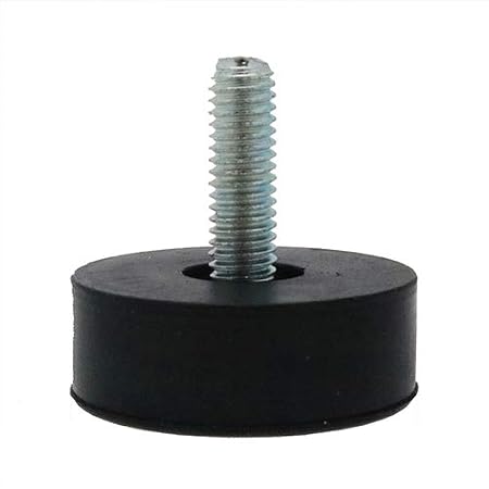 5 Pack M8x38mm Rubber Base Adjustable Feet, Threaded Feet for Furniture, Screw in Feet, Anti 