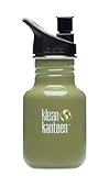 Klean Kanteen 12 oz Stainless Steel Water Bottle with Sport Cap 2.0 - Green Moss