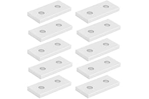 Aluminum Profile Joining Plates 10Pcs - 2-Hole Flat Connectors for T-Slot Aluminum Extrusions, Linear & Overlapping Joint Rei