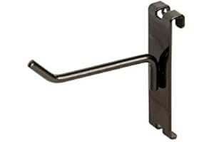 Only Garment Racks 4" Gridwall Hooks for Grid Panel Displays - 25 Pcs Box - Heavy Duty - Black Color