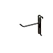 Econoco Gridwall Display Hooks, Wire Hooks for Grid Panels, Heavy Duty Metal, Pack of 96 (Black, 4