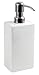 Kiera Grace Ceramic Lotion Dispenser, 8 by 3 by 2.25 Inch, White
