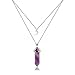 Cozylife Natural Stone MultiLayer Moon Choker Necklace Pendant Fashion Jewelry For Women Girls