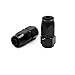 X AUTOHAUX 2pcs Black Aluminum Alloy 8AN Straight Swivel Car Fuel Oil Hose End Fitting