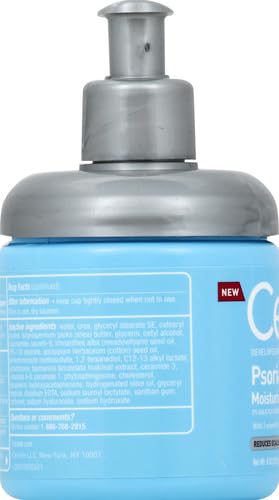 CERAVE MOISTURIZING CREAM FOR PSORIASIS TREATMENT, WITH SALICYLIC ACID FOR DRY SKIN ITCH RELIEF & UREA FOR MOISTURIZING, FRAGRANCE FREE & ALLERGY TESTED, 8 OZ