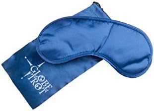 Eye mask with gel for hot/cold treatment- Great for relaxation/insomnia or headache. Blocking out any unwanted light BONUS carrying case and ear plugs (Blue)