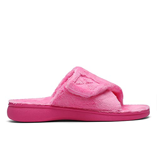 Sollbeam Fuzzy House Slippers With Arch Support Orthotic Heel Cup