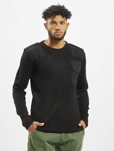 BW-Pullover - Rundhals, Schwarz, Gr.- M/48-50
