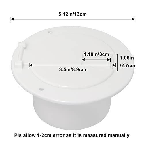 RV Cable Hatch, 5" Round Electrical Cable Hatch for 30 and 50 Amp Cords
