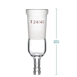 StonyLab Glass Straight Inlet Adapter with 24/40